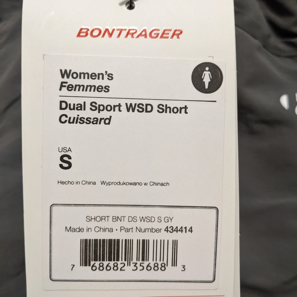 Women's Bontrager Gray Dual Sport Cycling Short MTB Padding Size Small - Picture 17 of 17